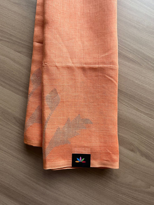 Handloom Fine Linen Jamdani Saree -14488