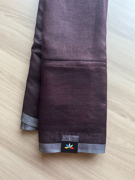 Simple Linen Saree -14456