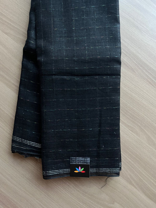 Simple Linen Saree -14457