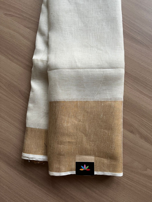 Simple Linen Saree -14462