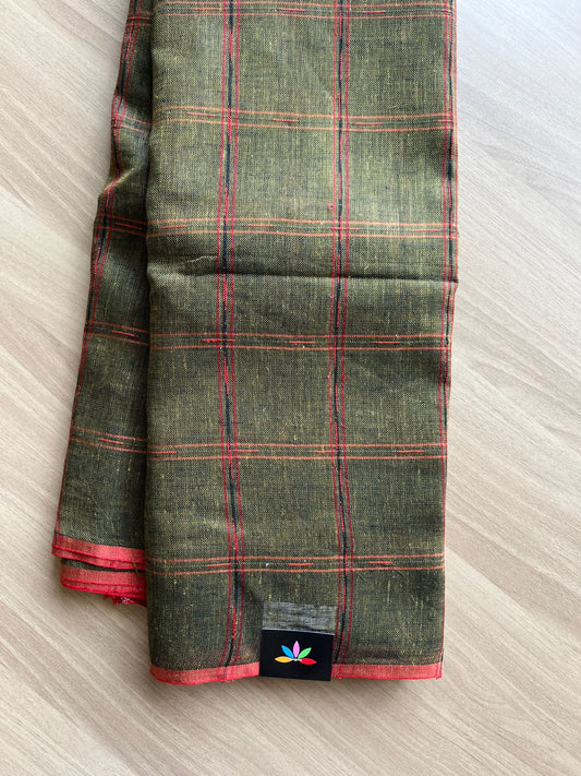 Simple Linen Saree -19159