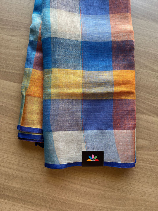 Simple Linen Saree -19177