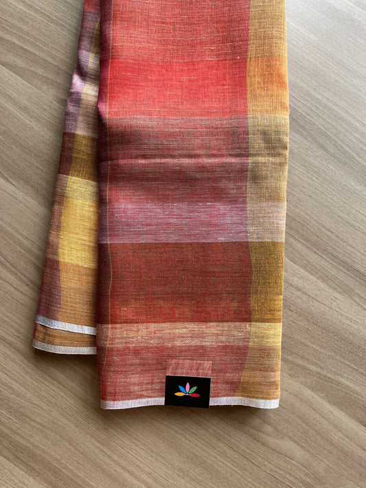 Simple Linen Saree -21356-21357