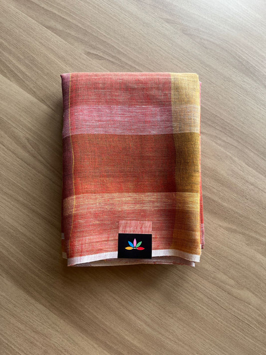 Simple Linen Saree -21356-21357