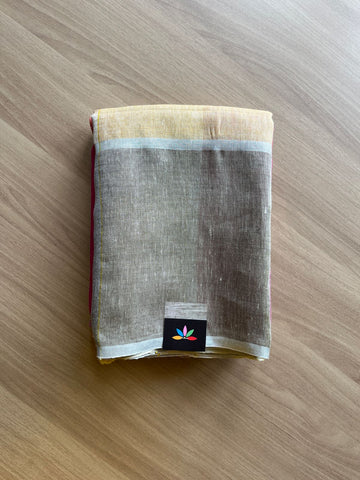 Simple Linen Saree -21382