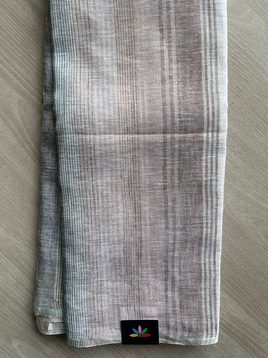 Multi Color Simple Linen Saree - 30768