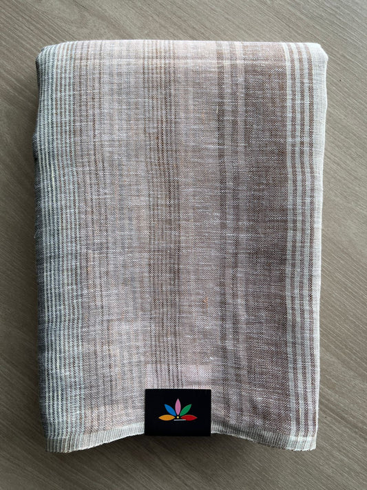 Multi Color Simple Linen Saree - 30768