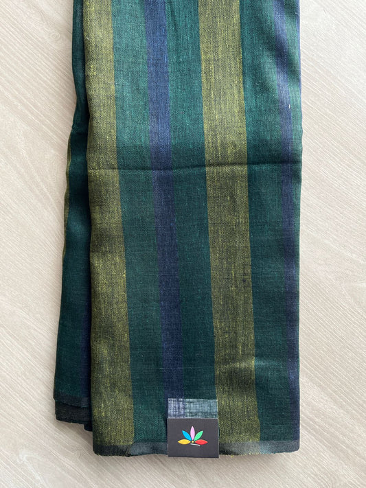 Multi Color Simple Linen Saree - 30794