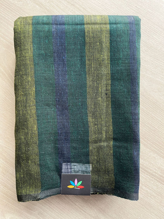 Multi Color Simple Linen Saree - 30794