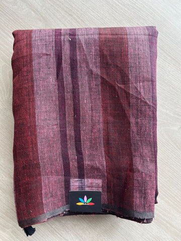 Multi Color Simple Linen Saree - 30795