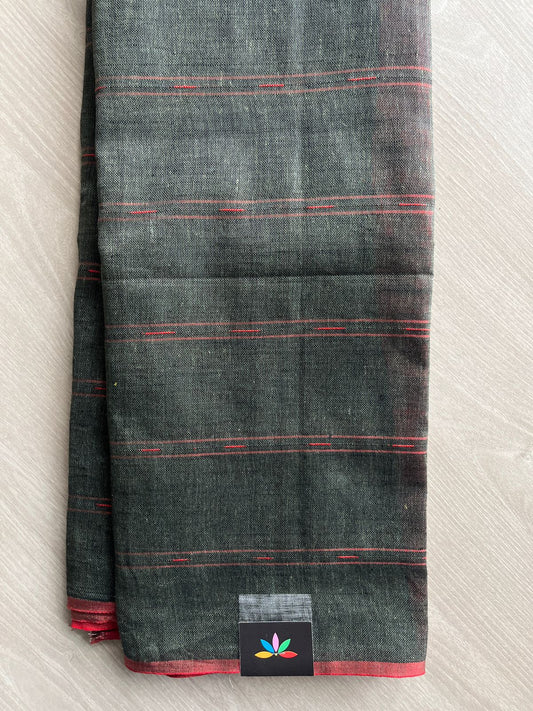 Simple Linen Saree - 30810-30811