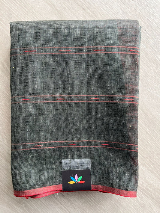 Simple Linen Saree - 30810-30811