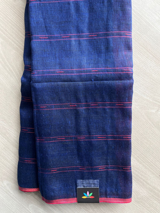 Simple Linen Saree - 30812-30813