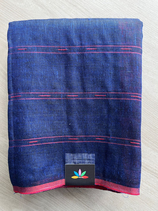 Simple Linen Saree - 30812-30813