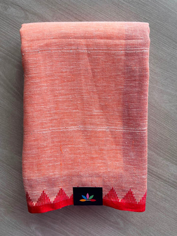 Simple Linen Saree - 33764