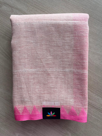 Simple Linen Saree - 33767