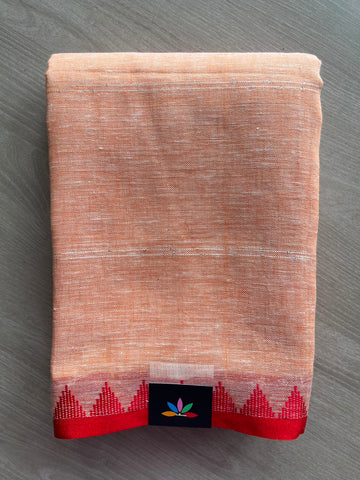 Simple Linen Saree - 33769
