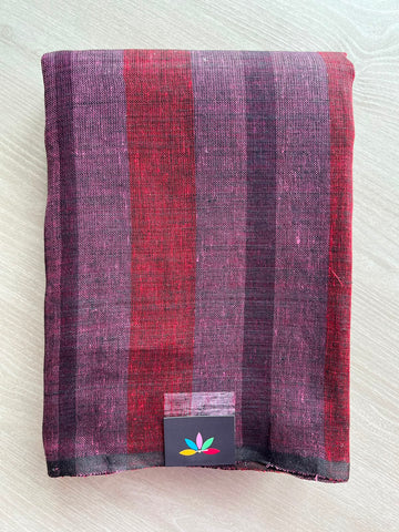 Simple Linen Saree - 33782-33783
