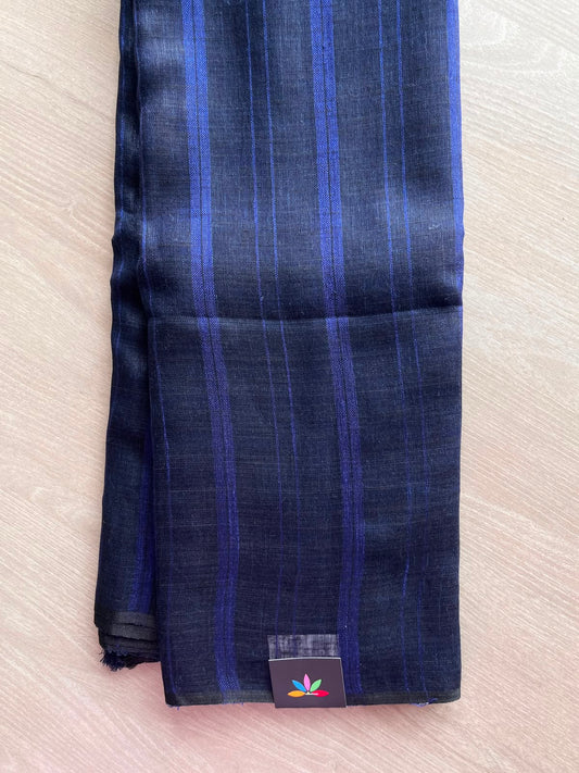 Simple Linen Saree - 33784-33785
