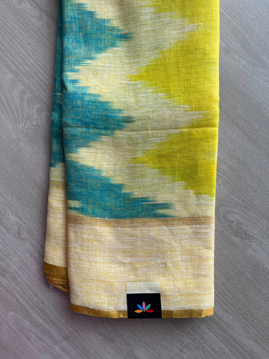 Simple Linen Saree - 33812