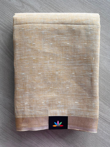 Simple Linen Saree - 33816
