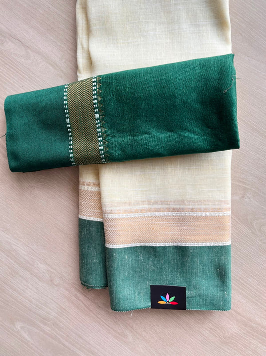 Simple Linen Saree - 33829-33831