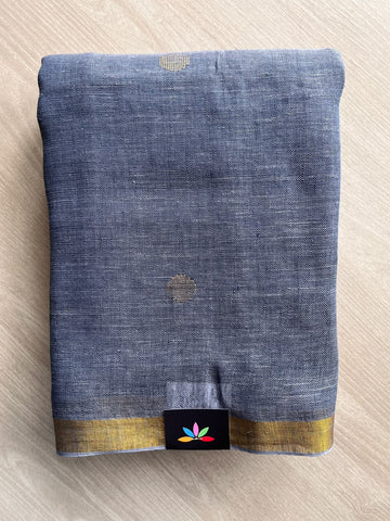 Linen Jamdani Saree - 35871