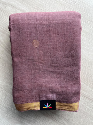 Linen Jamdani Saree - 35872