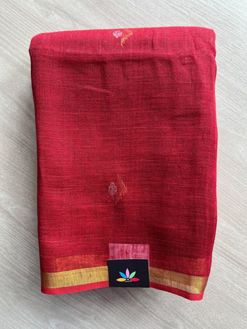 Linen Jamdani Saree - 36501