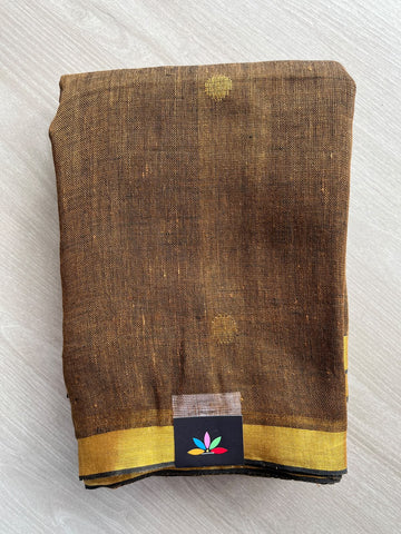 Linen Jamdani Saree - 36503