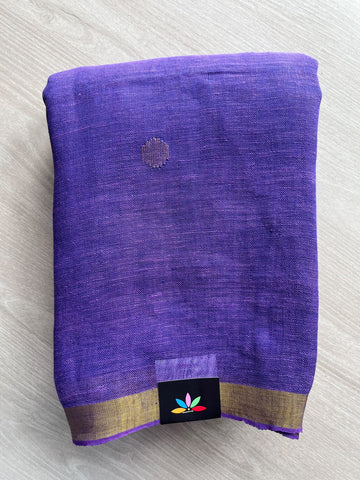 Linen Jamdani Saree - 36505