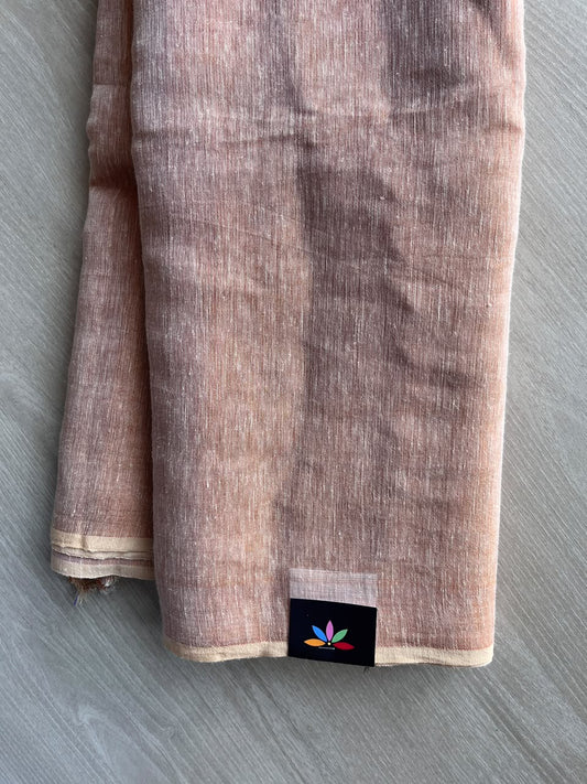 Tissue Linen Blend Cotton Saree - 36725