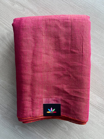 Tissue Linen Blend Cotton Saree - 36726