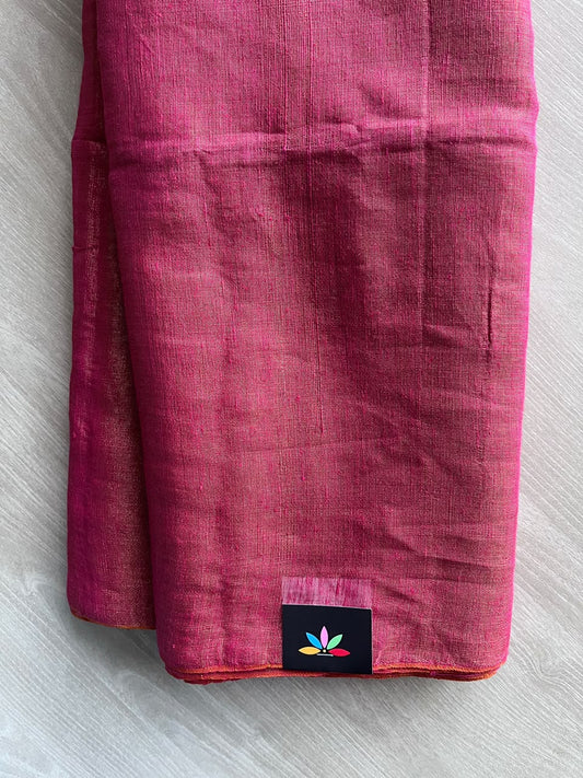 Tissue Linen Blend Cotton Saree - 36726