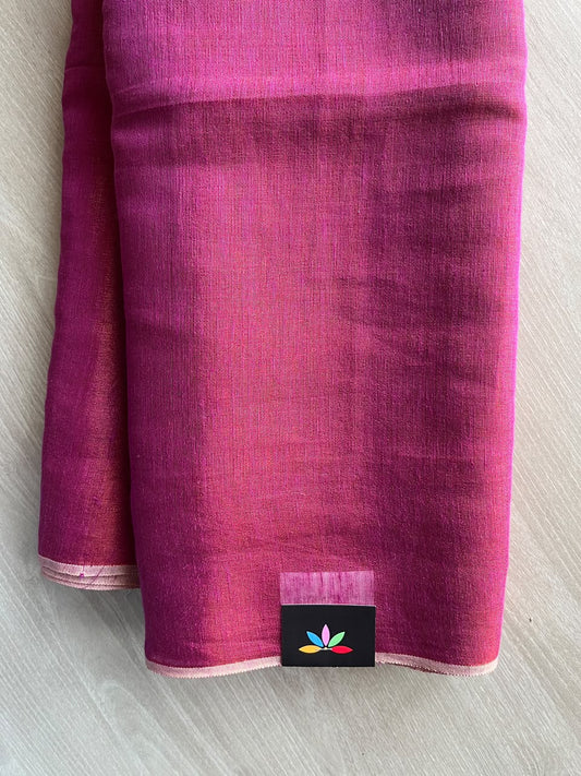 Tissue Linen Blend Cotton Saree - 36727