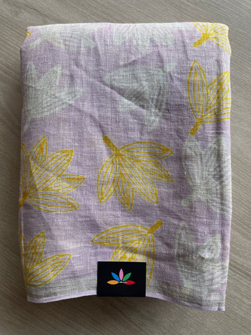 Designer Handblock Printed Fine Linen Saree-28468