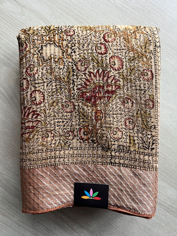 Handblock Printed Mangalagiri Cotton Saree - 32110
