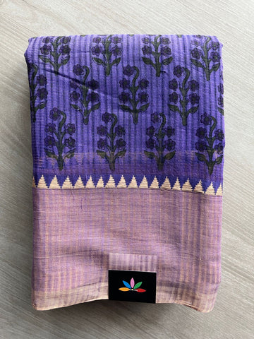 Handblock Printed Mangalagiri Cotton Saree - 32111