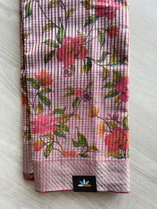 Printed Handloom Mangalagiri Cotton Saree - 32139