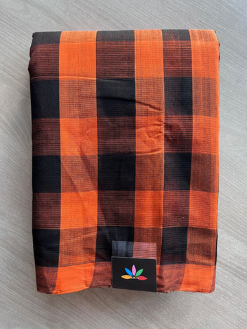 Madras Checks Handloom Mangalagiri Cotton Saree - 32144