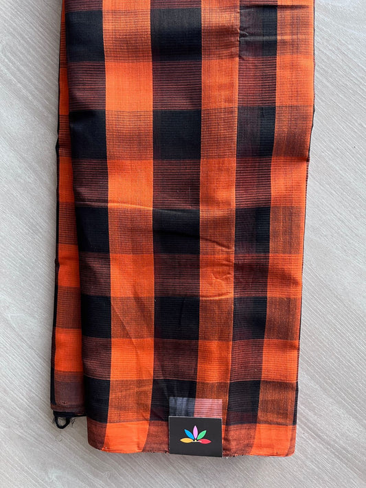 Madras Checks Handloom Mangalagiri Cotton Saree - 32144