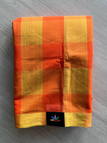 Madras Checks Handloom Mangalagiri Cotton Saree - 32147