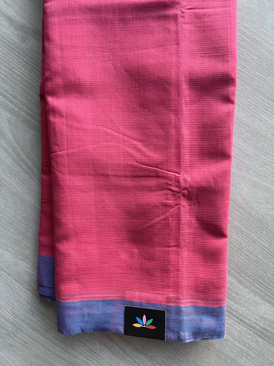 Solid Weave Handloom Mangalagiri Cotton Saree - 32149