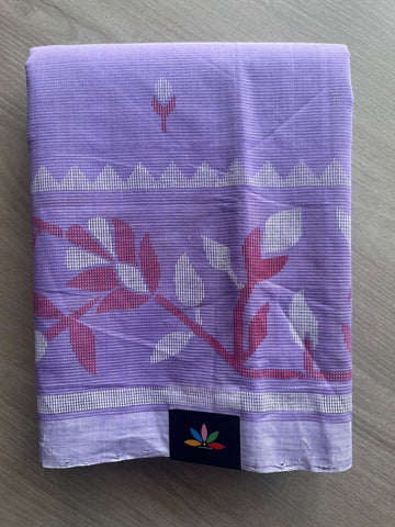 Dhakai Jamdani Design Printed Handloom Mangalgiri Cotton Saree - 32153