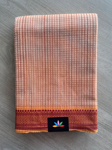 Thread Border Handloom Mangalagiri Cotton Saree - 32160