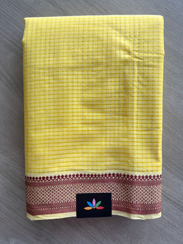 Thread Border Handloom Mangalagiri Cotton Saree - 32163