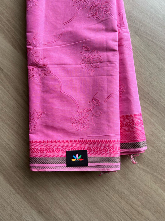 Embroidered Pure Cotton Sarees-21940