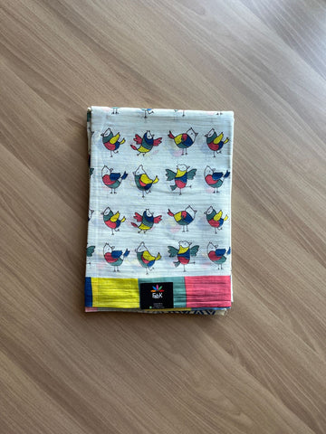 Pre-Booking Quirky Printed Mul Cotton Saree-1019-1021