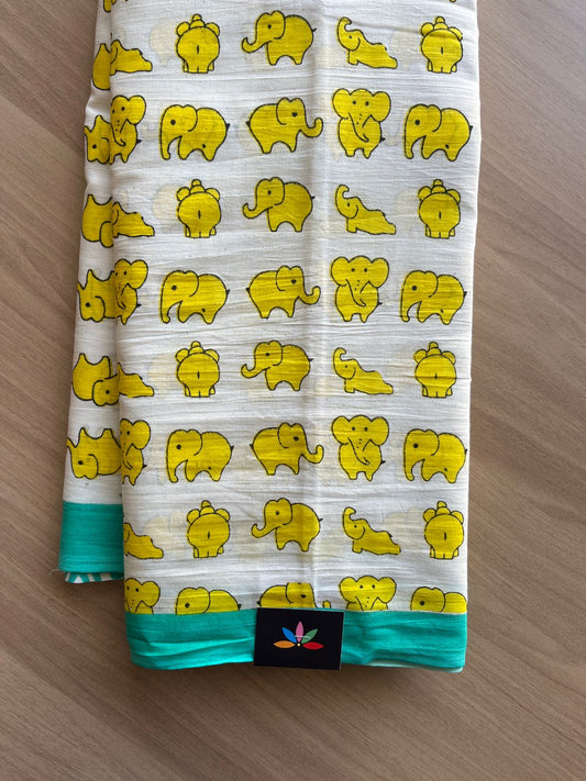 Quirky Printed Mul Cotton Saree-19238-19242
