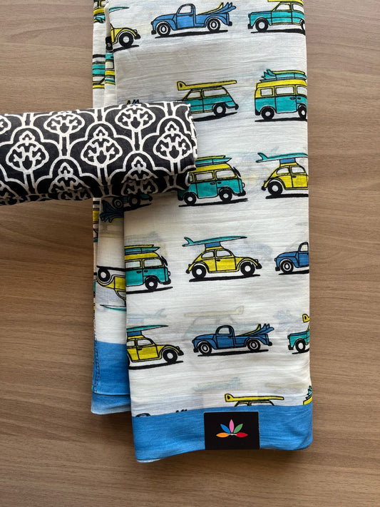 Quirky Printed Mul Cotton Saree-19253-19257
